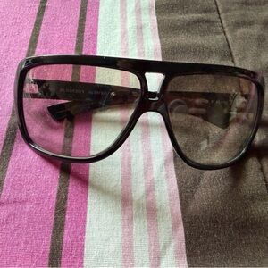 Burberry Black Oversized Shield Sunglasses